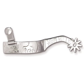 Toklat Western Pleasure Spurs with Stainless Steel Trim - Classic Western Riding Gear Mens (1 Band and 2 7/8 Shank)