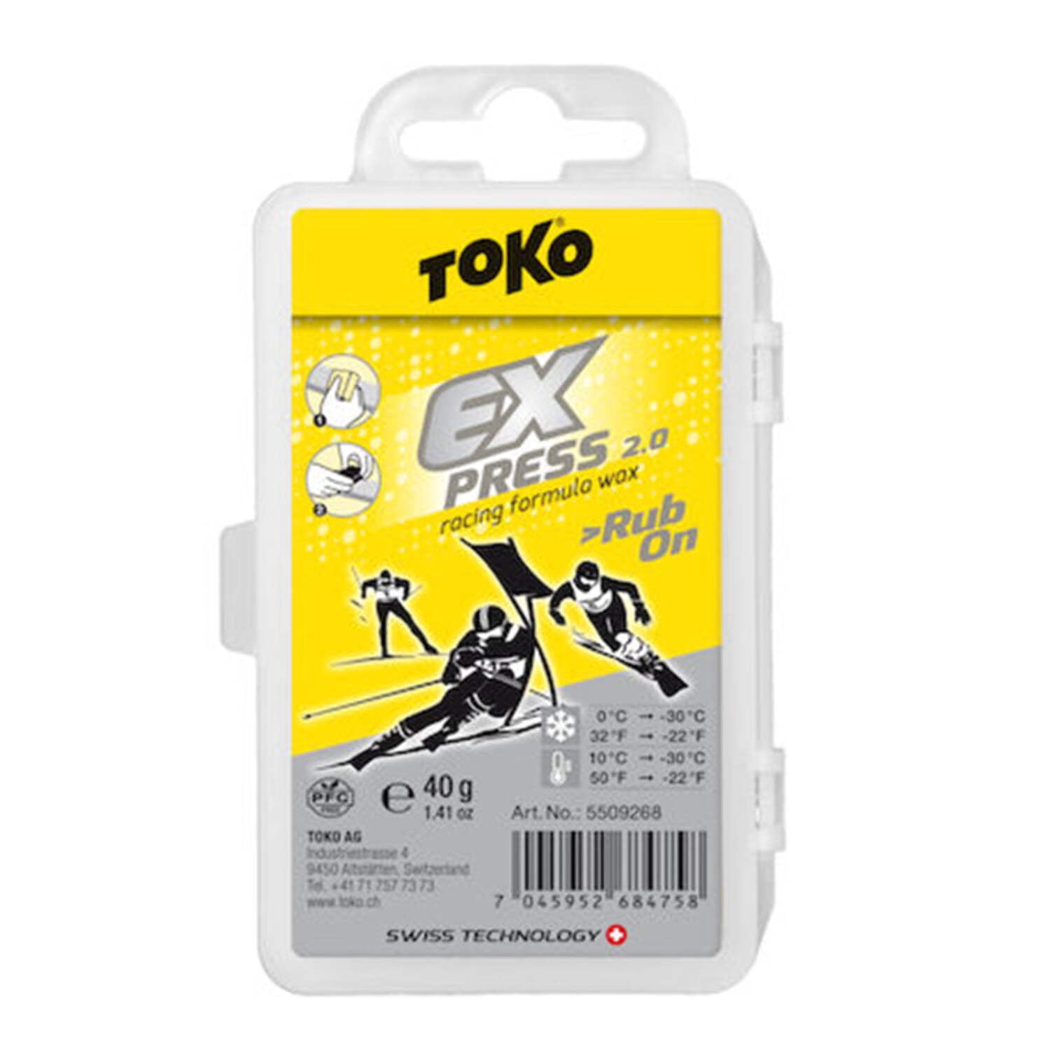 Toko Express Racing Paste – 50g – Hochfluoriertes Wachs Für Alle Schneearten & Temperaturen (-30 Bis 0°C)