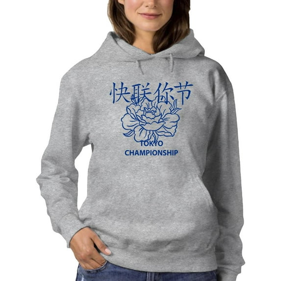Tokyo Championship Peony Flower Hoodie Women -Image by Shutterstock, Female XX-Large