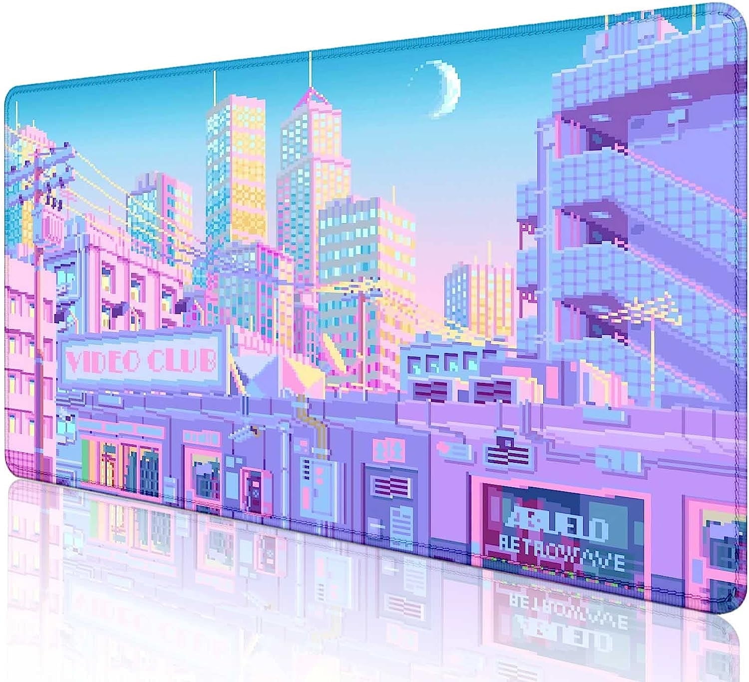Tokyo City Anime Desk Mat, Kawaii Extra Large Mouse Pad for Desk, Anime Aesthetics Scenery XL XXL Gaming Mouse Pad, Desk Accessories for Men Women Office Decor 35.4 x 15.7 in