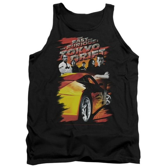 Tokyo Drift Drifting Crew Adult Tank Top Black