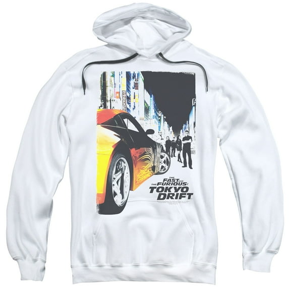 Tokyo Drift Poster Adult Pullover Hoodie Sweatshirt White
