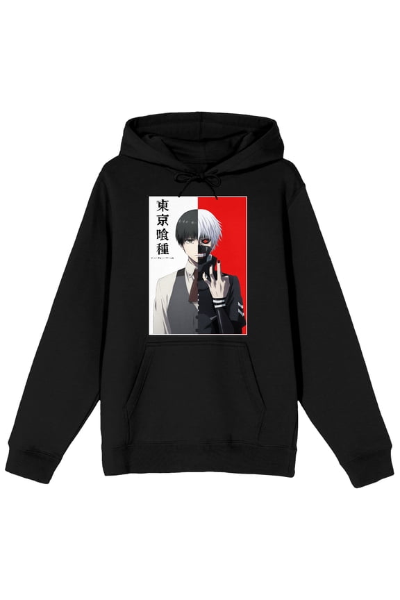 Tokyo Ghoul Ken Kaneki Long Sleeve Black Adult Hooded Sweatshirt-4XL