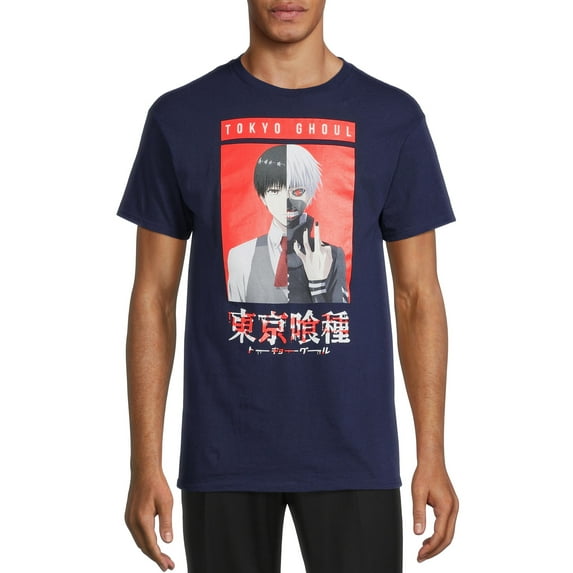 Tokyo Ghoul Ken Kaneki Men's & Big Men's Graphic Tee Shirt, Sizes S-3XL