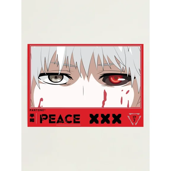 Tokyo Ghoul Ken Kaneki - Peace Anime Eyes Japanese Cozy Anime Style Poster Unframed Size 24''x36'' GooGate