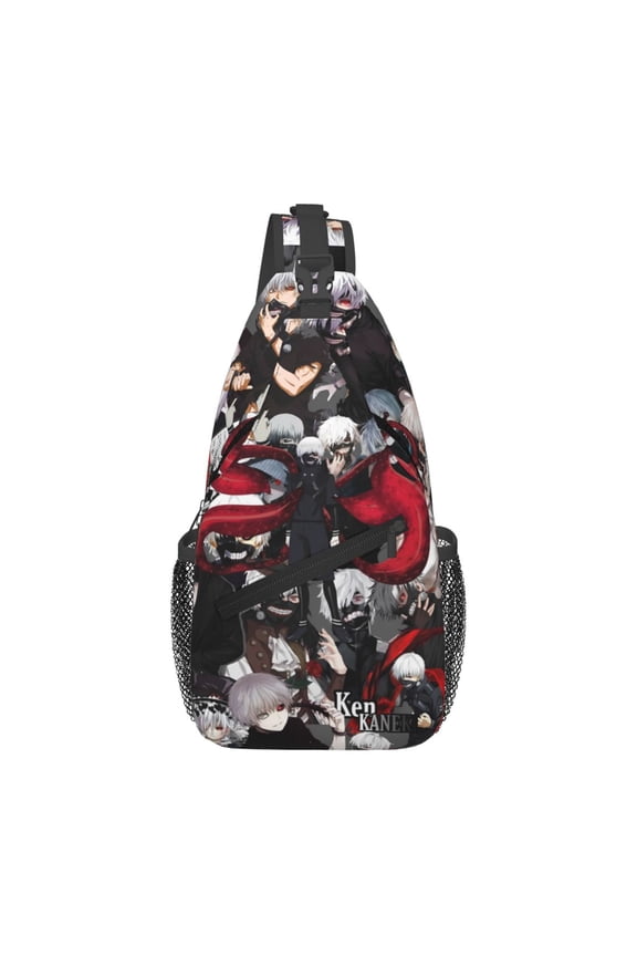 Tokyo Ghoul Ken Kaneki Sling Bag Crossbody Sling Backpack Chest Bag Daypack Purses Shoulder Bag For Women Men Travel Hiking