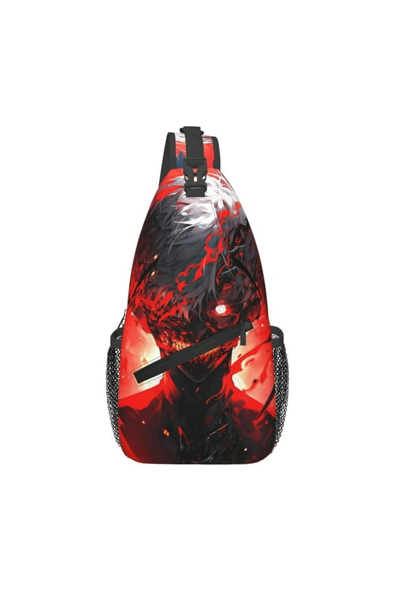 Tokyo Ghoul Ken Kaneki Sling Bag Crossbody Sling Backpack Chest Bag Daypack Purses Shoulder Bag For Women Men Travel Hiking