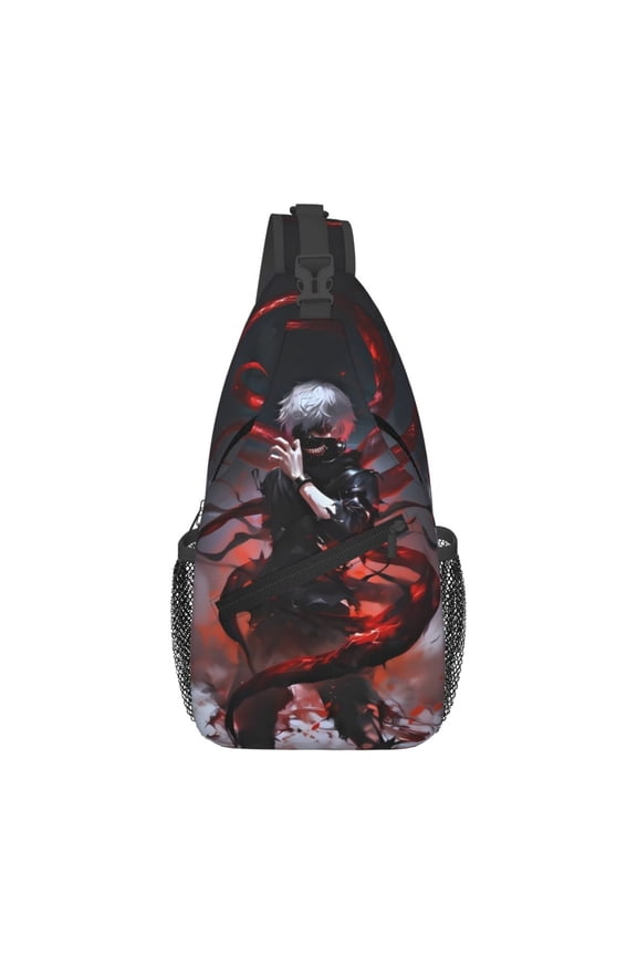 Tokyo Ghoul Ken Kaneki Sling Bag Crossbody Sling Backpack Chest Bag Daypack Purses Shoulder Bag For Women Men Travel Hiking