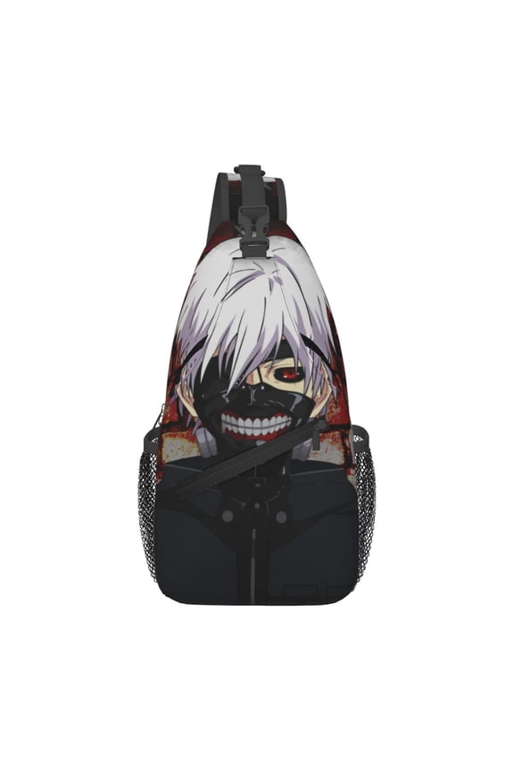 Tokyo Ghoul Ken Kaneki Sling Bag Crossbody Sling Backpack Chest Bag Daypack Purses Shoulder Bag For Women Men Travel Hiking