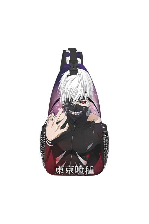 Tokyo Ghoul Ken Kaneki Sling Bag Crossbody Sling Backpack Chest Bag Daypack Purses Shoulder Bag For Women Men Travel Hiking