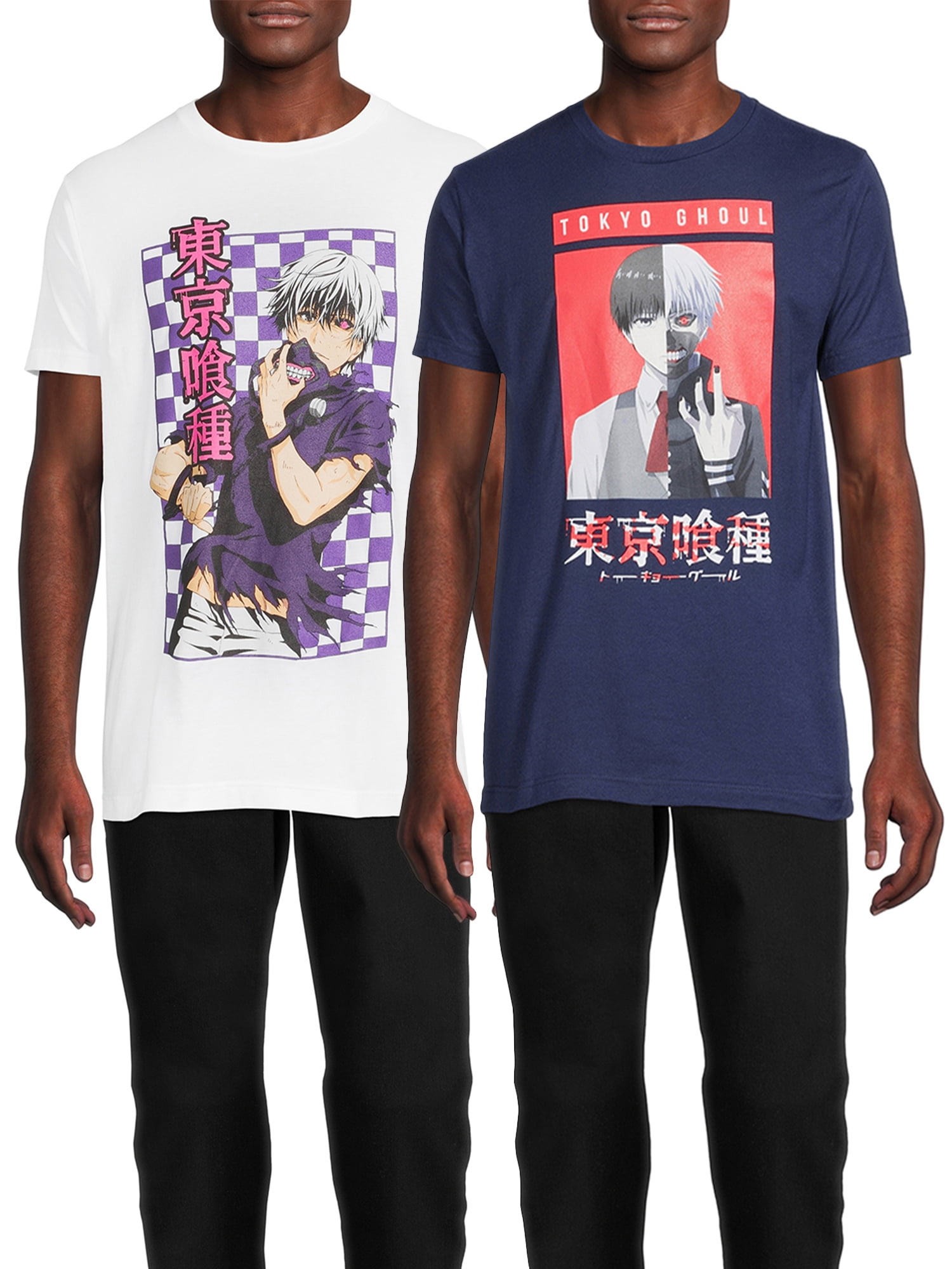 Tokyo Ghoul Men’s and Big Men's Short Sleeve Graphic Tee, 2-Pack, Sizes ...