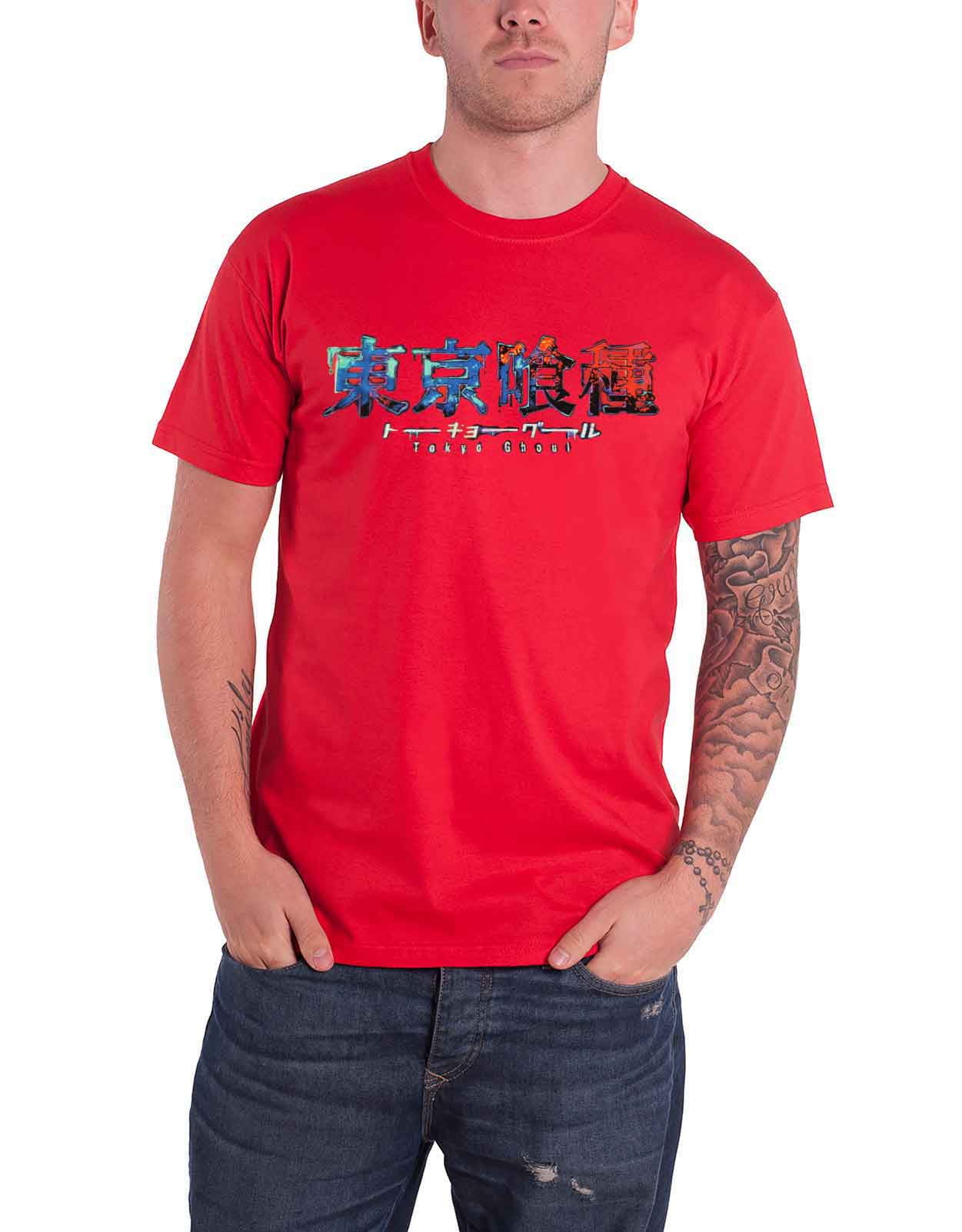 Tokyo Ghoul T Shirt Japanese Logo new Official Manga Mens Red - Walmart.com