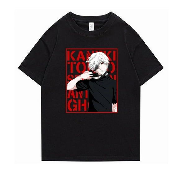 Tokyo Ghoul T Shirt Kaneki Ken Graphic T Shirt Anime Inspired Design Crew Neck Short Sleeve Casual Cotton Tee