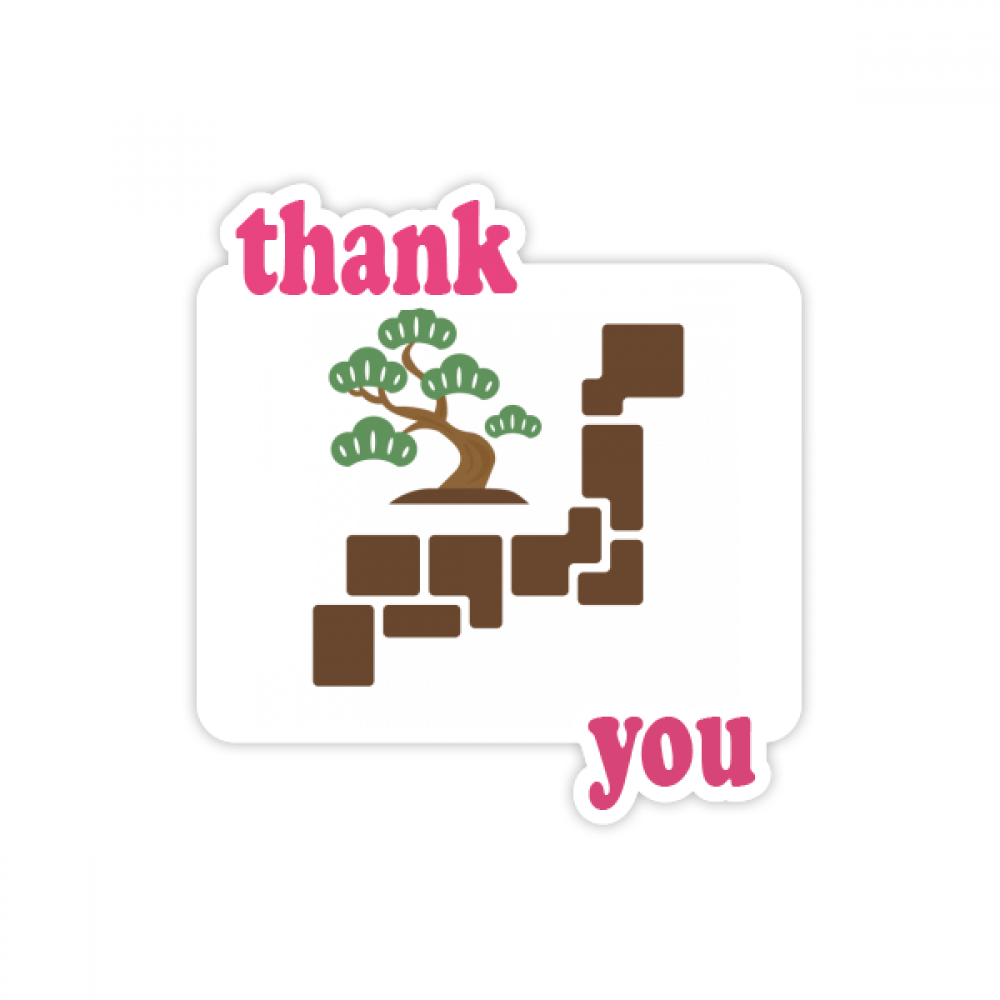 Tokyo Grows Green Japan Thank You Stickers Quote Grateful - Walmart.com