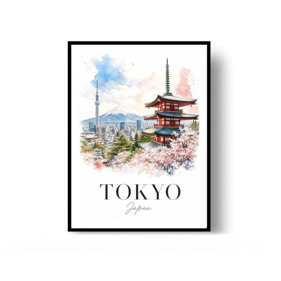 Tokyo Japan City Travel Wall Art Decor Unframed Paper Print
