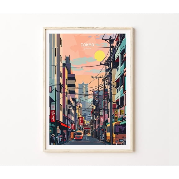 Tokyo Japan Cityscape Travel Wall Art Home Decor