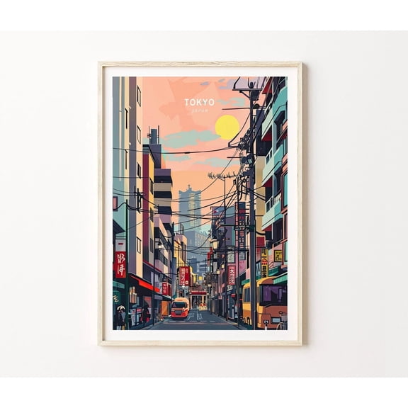 Tokyo Japan Cityscape Travel Wall Art Home Decor