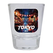 Tokyo Japan Design D Souvenir 2 oz Round Shot Glass Clear