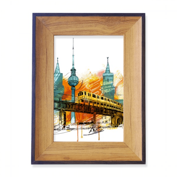 Tokyo Japan Rail Train Tower Photo Frame Exhibition Display Art Desktop Painting