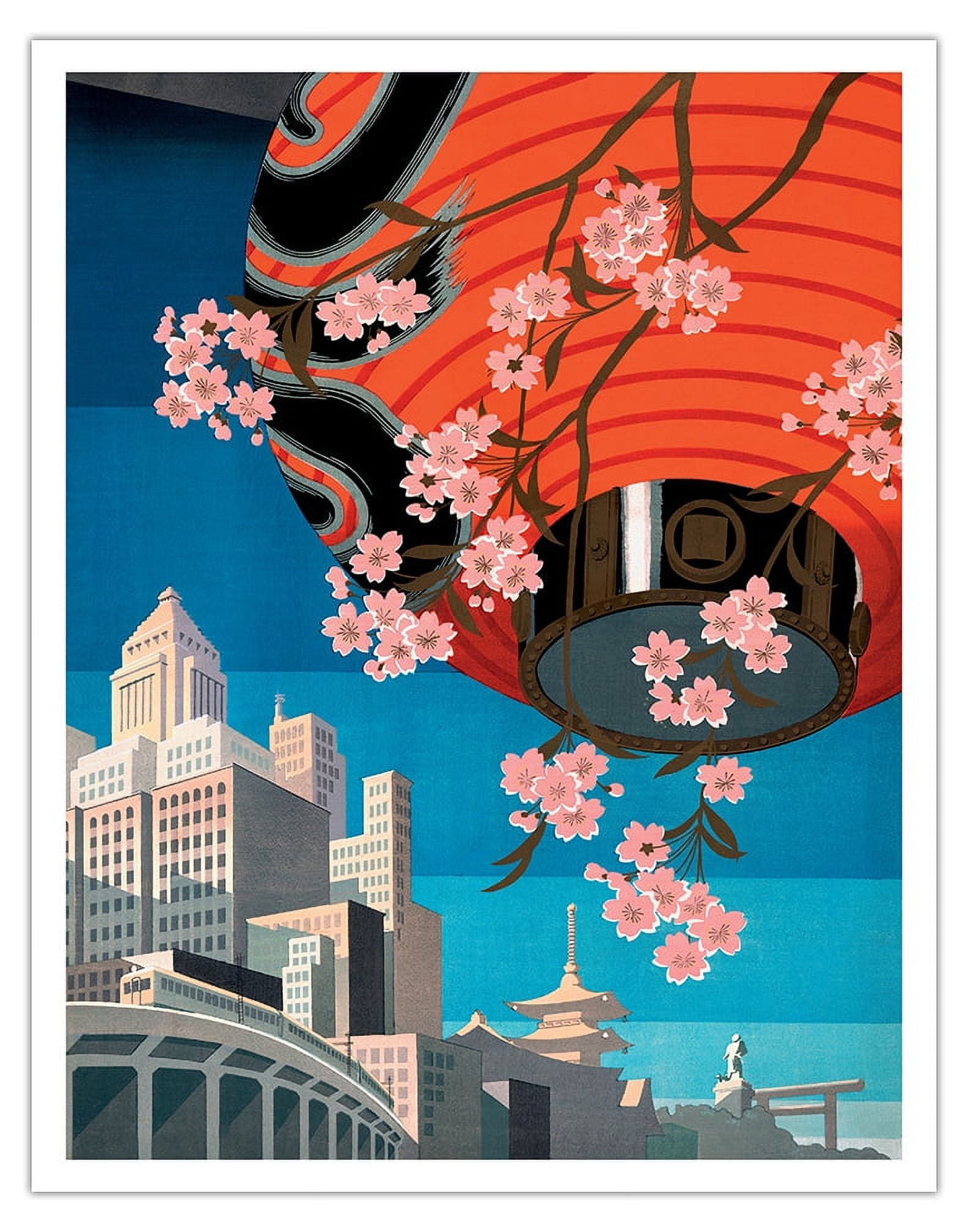 シェーンボーデン　ポップアート ハイヒール アート作品 約53cm x 53cm Tokyo-Japan-Red-Paper-Lantern-