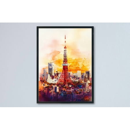 Tokyo Japan Tokyo Travel Japanese Tokyo City Modern Asia Accent Urban Wall Decor Unframed Paper Print