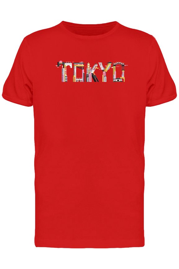 Tokyo Landmark Doodle Quote T-Shirt Men -Image by Shutterstock, Male 3X-Large