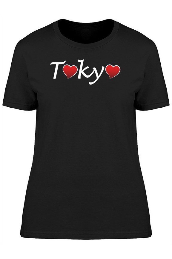 Tokyo Lettering With Hearts Tee Women's -Image by Shutterstock