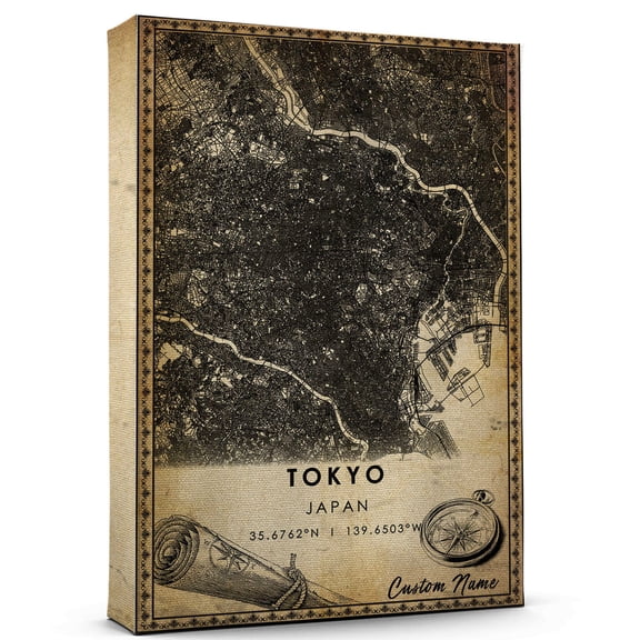 Tokyo Map Poster, Japan Map Art Poster, Canvas, Tokyo Map City style Watercolor art Poster, Tokyo Map Canvas - 89AZ1470