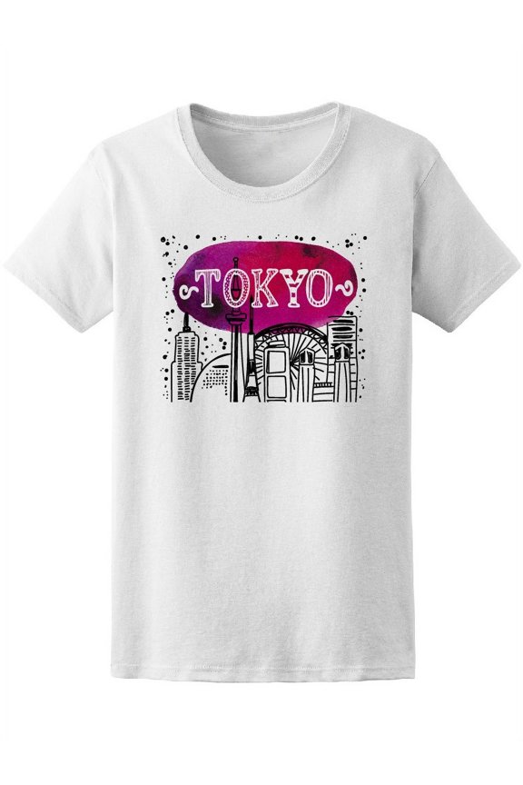 Tokyo Paint Drawing T-Shirt Women -Image by Shutterstock, Female Large