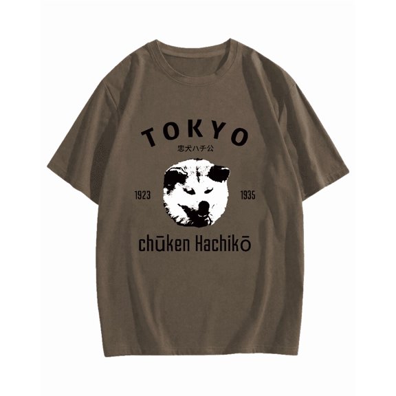 Tokyo Retro Loyal Dog Cotton casual T-shirt