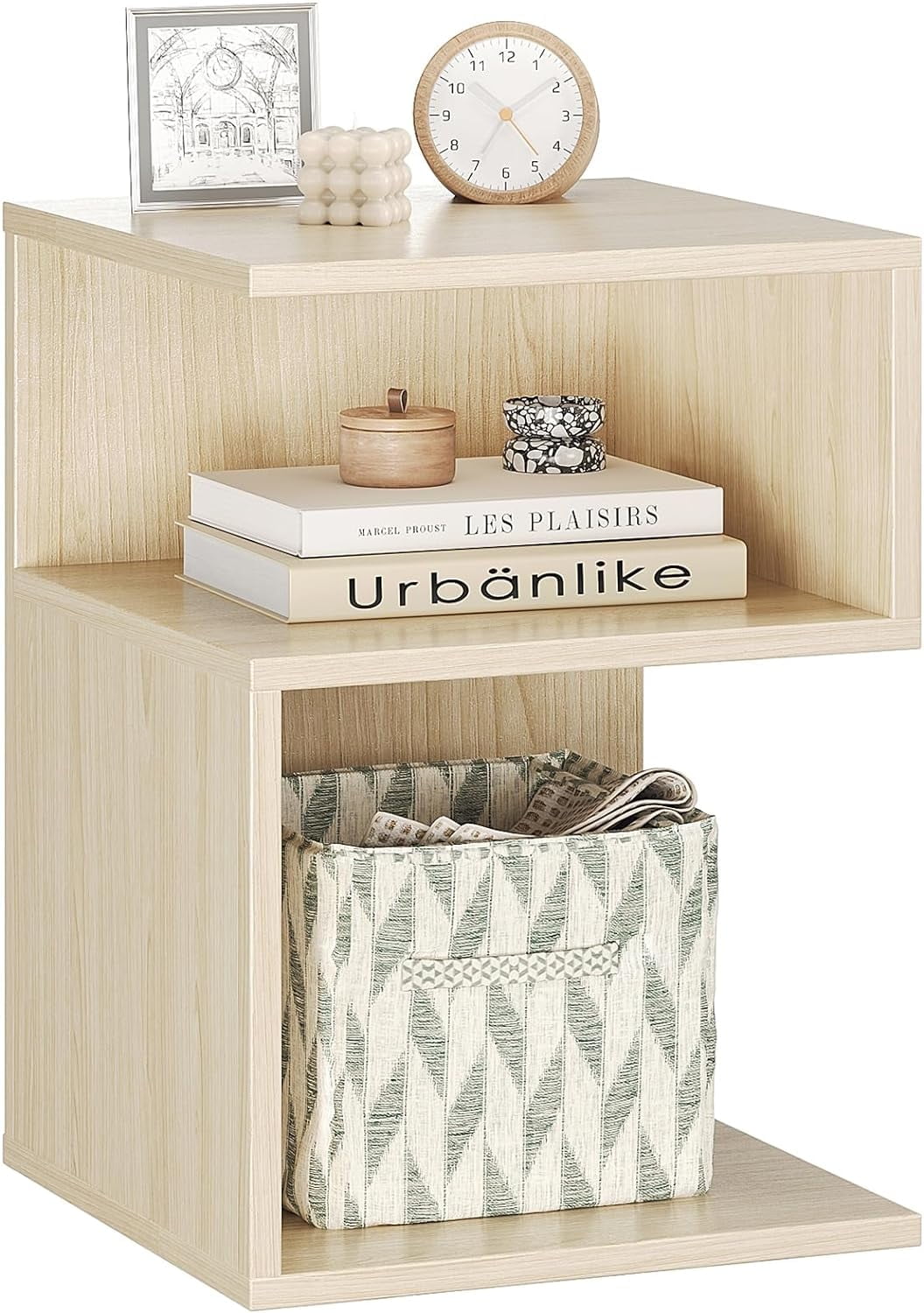 Curated visual reference: Visual Reference: Tokyo S Flip Minimalist 3 Tier Wood End Table Bedside