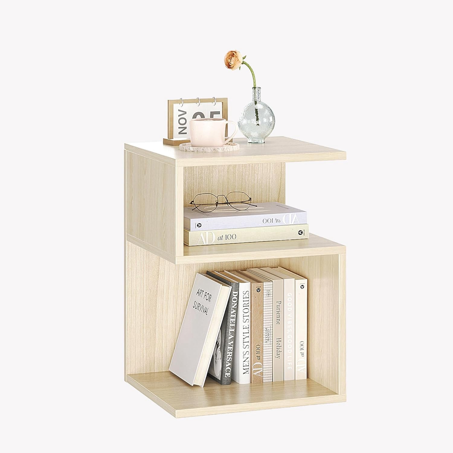 Picture Idea: Tokyo S Minimalist End Table Minimalist 3 Tier Wood Nightstand
