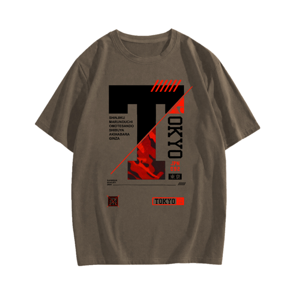 Tokyo Script Japanese Cotton casual T-shirt-