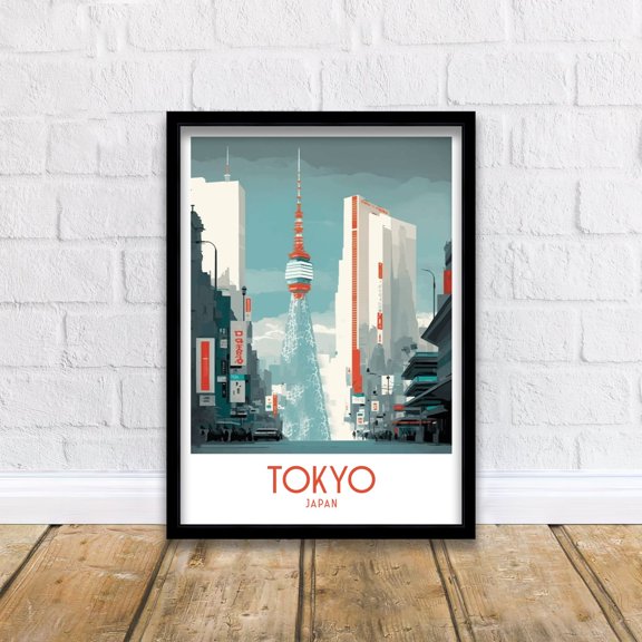 Tokyo Skyline Art Print Japan Travel