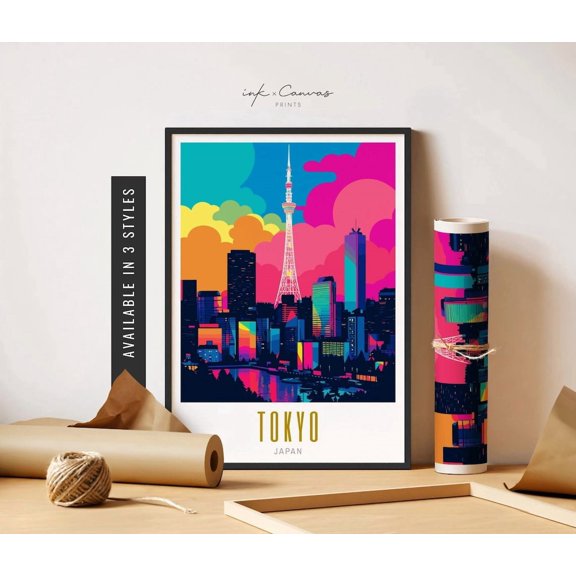 Tokyo Skyline Japan Travel Wall Decor