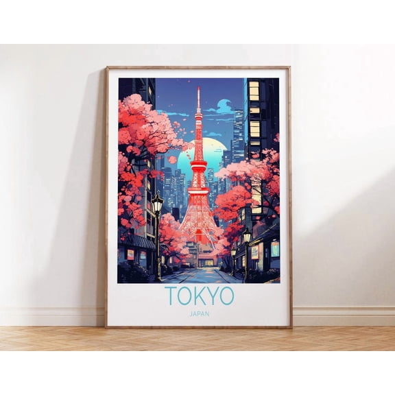 Tokyo Tower Japan Landmark Skyline Print Unframed Paper Print