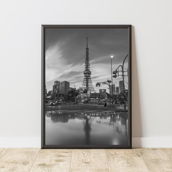 Tokyo Tower Tokyo Cityscape Japan Skyline Urban Street Photography Travel Neon Sunset Poster Unframed Paper Print