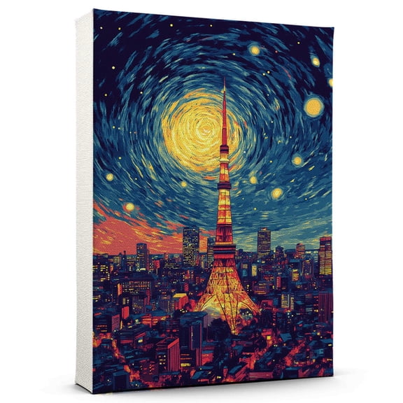 Tokyo Travel Canvas Prints, Japan Starry Night Travel decor, Tokyo Map Poster, Japan Travel Decor Artwork - 98AZ1369