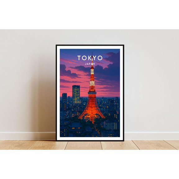 Tokyo Travel Print Japan Tokyo Japan Travel Wall Art Japan Print Tokyo Print Tokyo Tokyo Tower Tokyo Tower