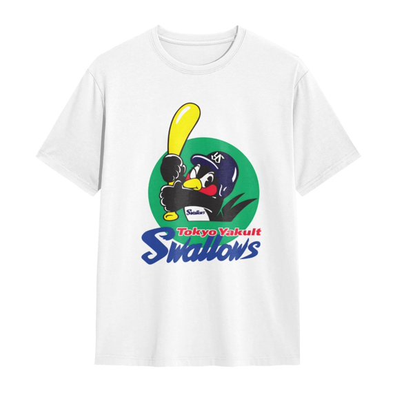 Tokyo Yakult Swallows Shirt Short Sleeve Cotton Tshirt