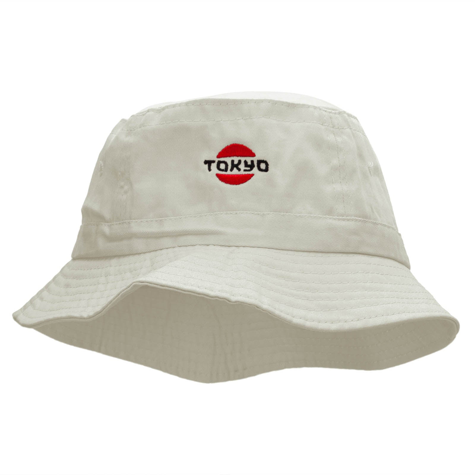 Tokyo logo Embroidered Bucket Hat - White OSFM - Walmart.com