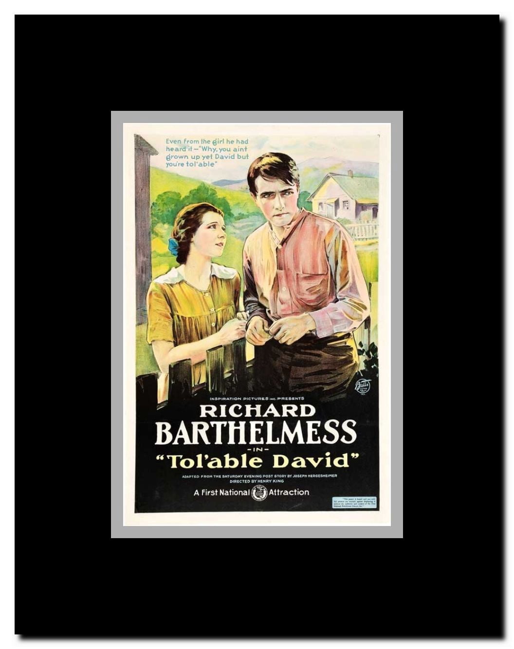 Tol'able David Framed Movie Poster