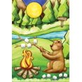 thumbnail image 1 of Toland Home Garden 101175 Camping Bear summer Flag 28x40 Inch Double Sided for Outdoor Camp House Yard Decoration, 1 of 5