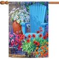 thumbnail image 1 of Toland Home Garden 109993 Adirondack Arrangement Spring Flag 28x40 Inch Double Sided for Outdoor Summer House Yard Decoration, 1 of 8