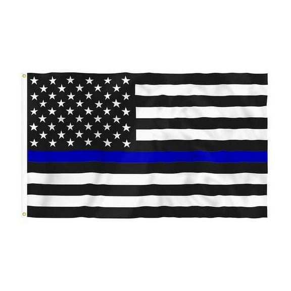 Toland Home Garden 3x5 Thin Blue Line 3x5 Grommeted Flag