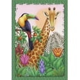 thumbnail image 1 of Toland Home Garden A Giraffe Toucan Share Giraffe Flag Double Sided 12x18 Inch, 1 of 5