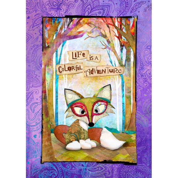 Toland Home Garden Adventure Fox Fox Flag Double Sided 12x18 Inch
