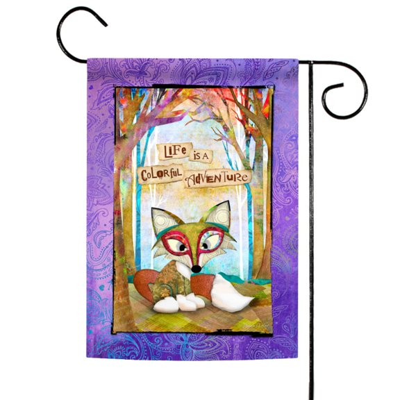 Toland Home Garden Adventure Fox Fox Flag Double Sided 12x18 Inch
