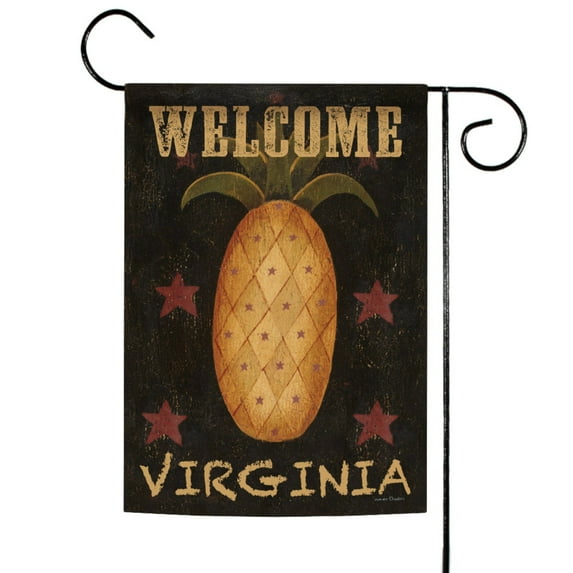 Toland Home Garden Americana Pineapple-Welcome Virginia Welcome Virginia Flag Double Sided 12x18 Inch