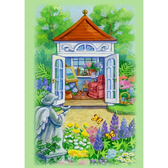 Toland Home Garden Backyard Bungalow Butterfly Flower Flag Double Sided 28x40 Inch